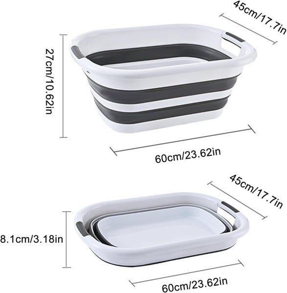 Collapsible Plastic Oval Laundry Basket,Portable Washing Tub,Pet Bathtub,Sp Carousel 7