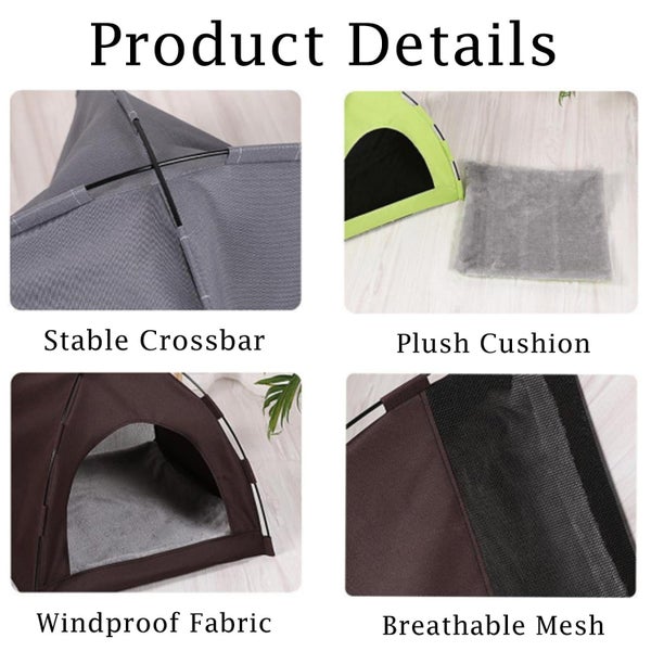 Cat Bed House with Soft Mat,Breathable Washable Pet Puppy Kennel Dog Cat Fo Carousel 2