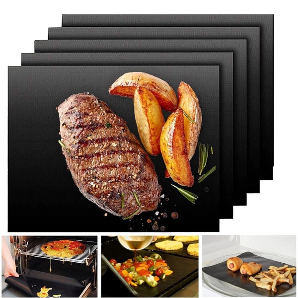 Copper Grill Mat Set Of 5, Non-Stick Bbq Outdoor Grill & Baking Mats, Reusa Carousel 1