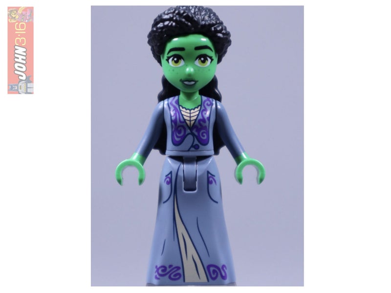 WICKED LEGO MINIFIGURE - ELPHABA - in Sand Blue Dress Carousel 1