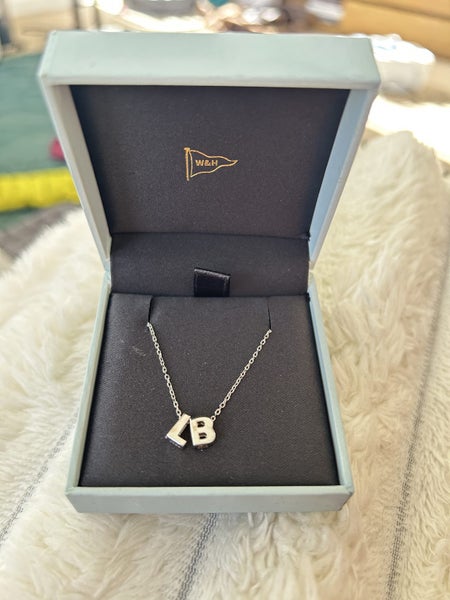 Sterling Silver LB, BL on individual letters necklace Carousel 1