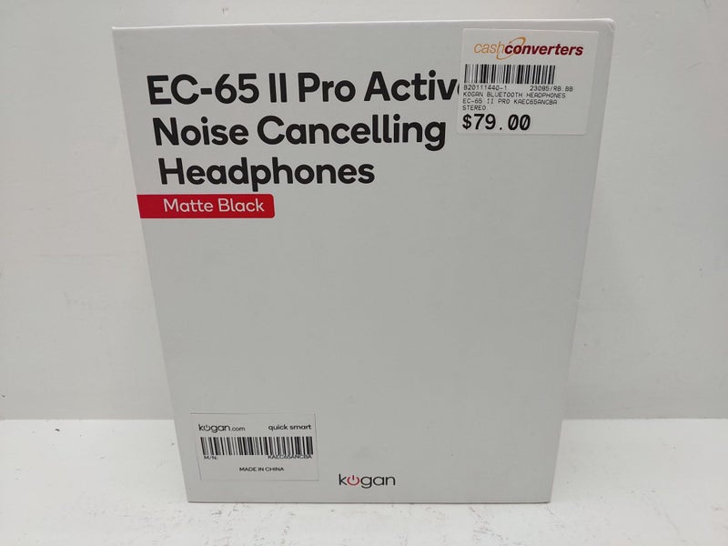 KOGAN (EC-65 II Pro) Active Noise Cancelling Bluetooth Headphones Carousel 1
