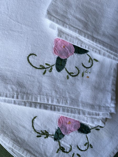 Vintage French napkins x8 Carousel 2