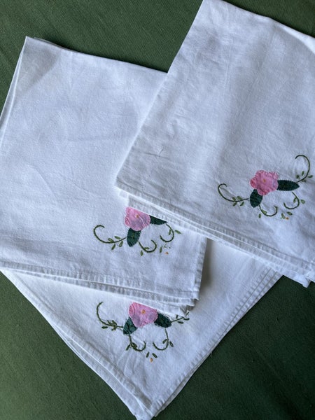 Vintage French napkins x8 Carousel 1