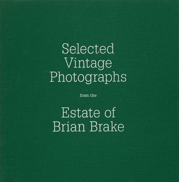 SELECTED VINTAGE PHOTOGRAPHS: From the Estate of Brian Brake 2010 - NEW Carousel 1