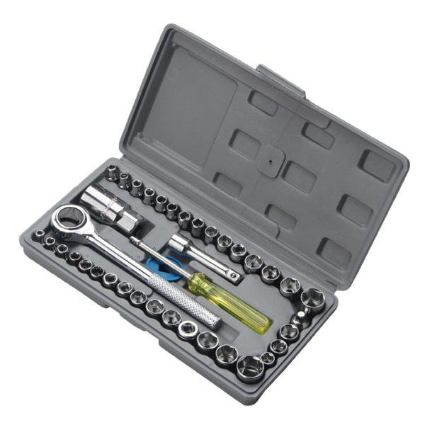 Piece Drive Socket Set 1/4 and 3/8 Inch Tool Standard Ratchet Wrench Sleeve, ... Carousel 2