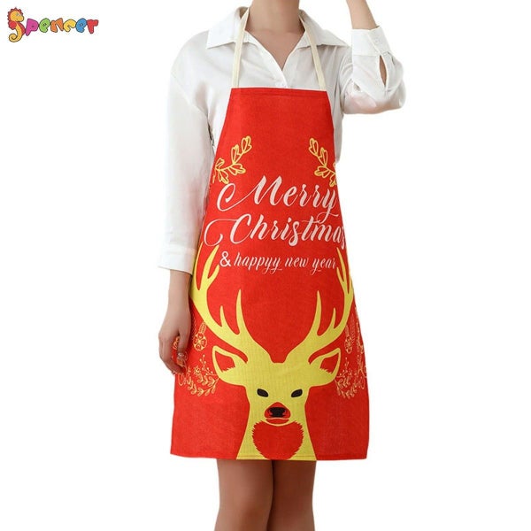 1PC Christmas Kitchen Apron Santa Claus Elk Snowflake Pattern Decor for Chr Carousel 2