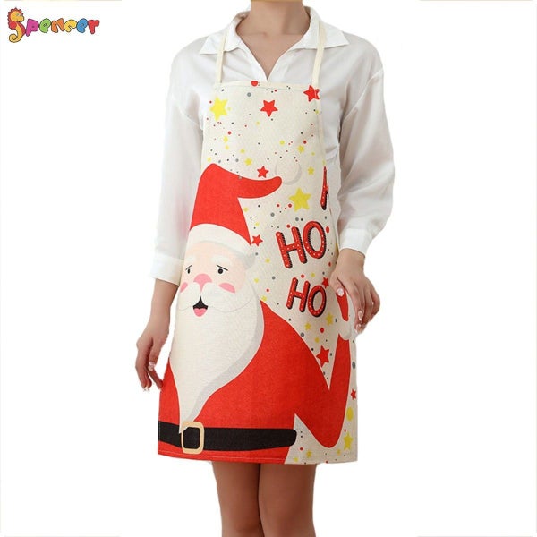 1PC Christmas Kitchen Apron Santa Claus Elk Snowflake Pattern Decor for Chr Carousel 2