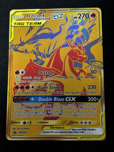 Reshiram & Charizard GX SM247 Mint / Near Mint Pokemon Promo Card Carousel 1