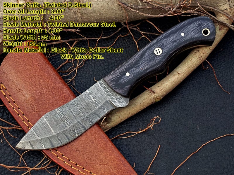 Beautiful Hand Made Damascus Steel Skinner Knife RRP 300$ Carousel 1