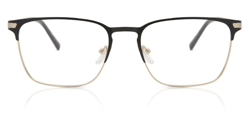 Full Rim Square Black Gold SmartBuy Collection Khel 917B 53 Fashion Unisex Carousel 1