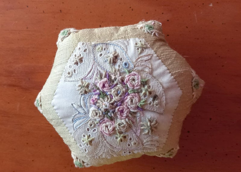 Stunning Needle work by Hand - Prettiest Pin cushion ever! Carousel 2