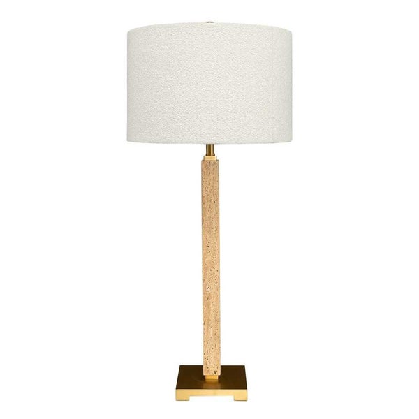 Cafe Lighting Essex Travertine Table Lamp Natural Carousel 1