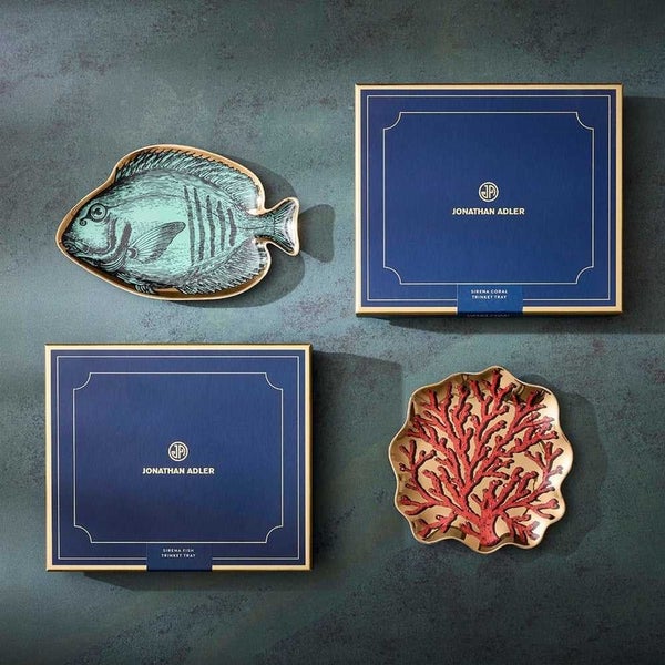 Jonathan Adler Sirena Coral Trinket Tray Red Carousel 2
