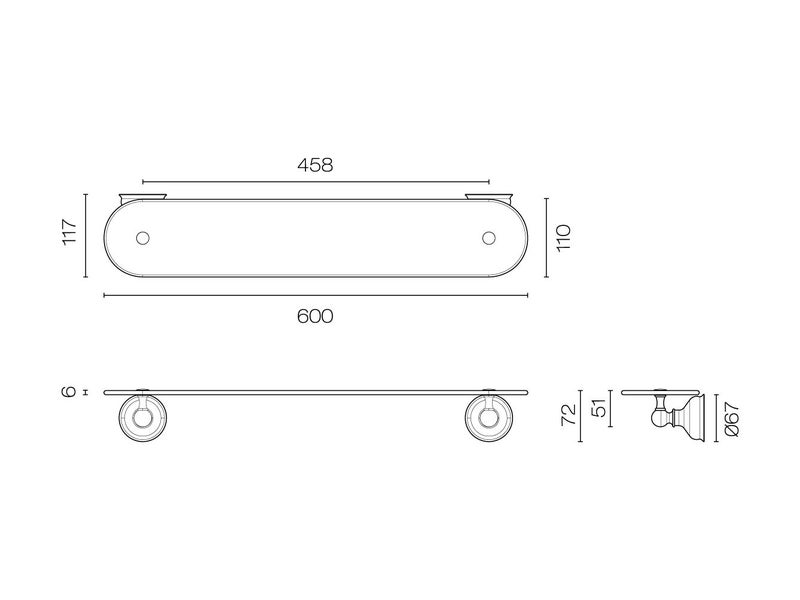 Empire Glass Shelf 600mm *Run Out Model* Was $159 Carousel 2