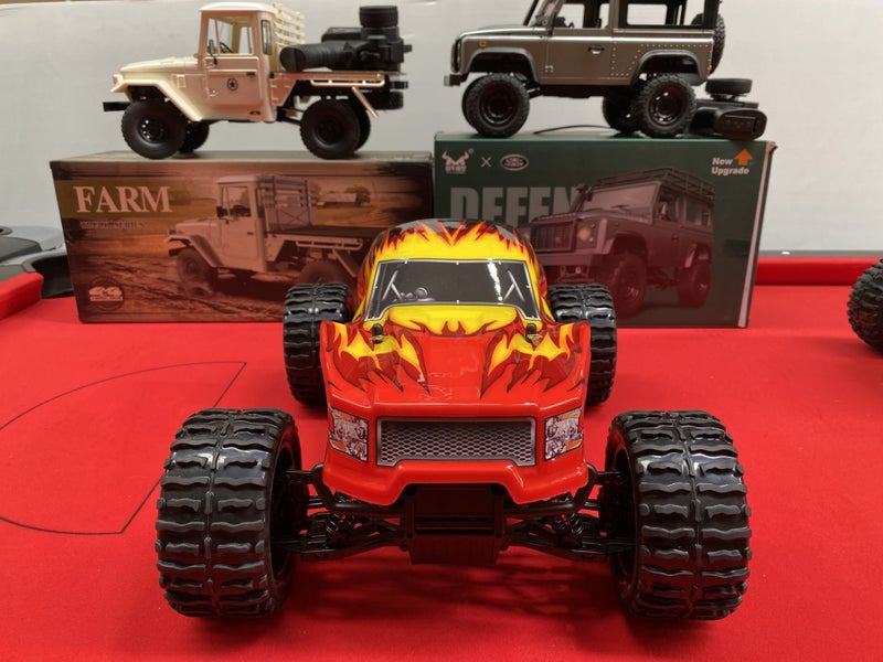 RC Monster Truck HSP 1/10 scale. RED/YELLOW Carousel 5