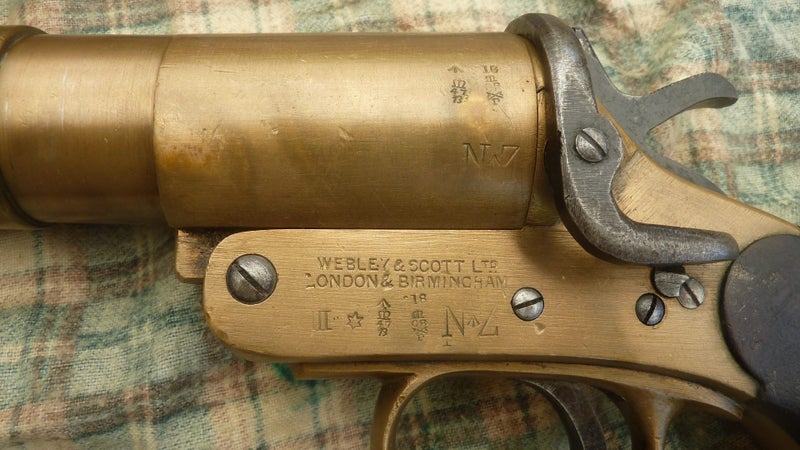 Webley & Scott Brass Flare Pistol Carousel 4