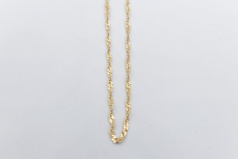 9ct Gold Singapore Twist Chain SNG30 50cm Carousel 2