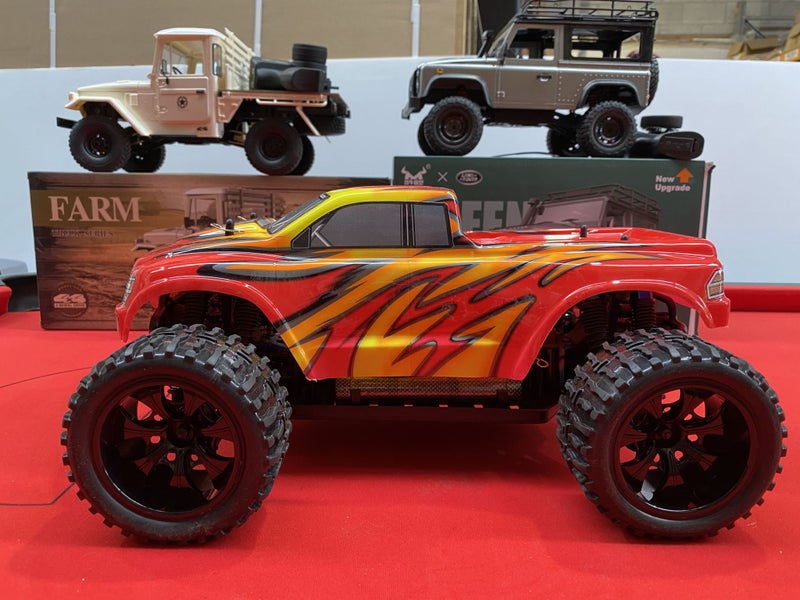 RC Monster Truck HSP 1/10 scale. RED/ORANGE Carousel 2