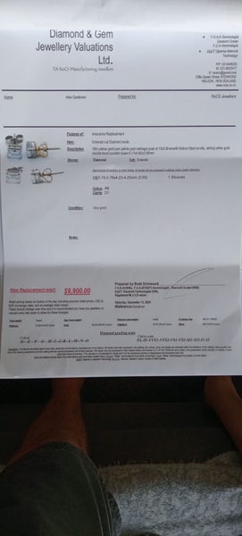 Gold Diamond Pendant & Chain with Elegant Emerald Cut Diamond Studs Carousel 6