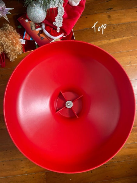 Vintage Kartell Stool (Table) Cherry Red Carousel 2