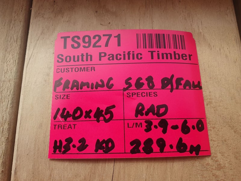 PINE FRAMING - SG8 KD - DOWNFALL - 140 x 45mm - H3.2 MG - 289.6m - TS927164777306332162112