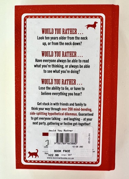 ‘WOULD YOU RATHER’ by Joe Shooman GREAT Xmas gift! RRP$26 Carousel 2