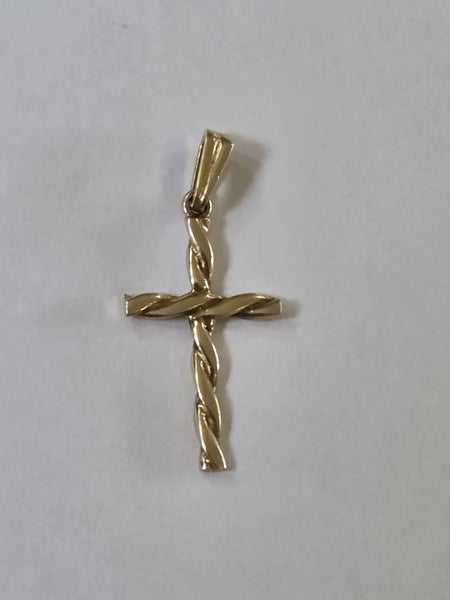 9ct Solid Gold Cross Pendent Carousel 7
