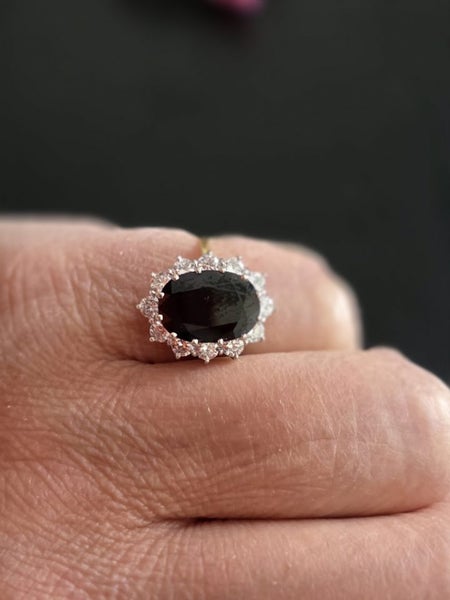 Sapphire and Diamonds Cluster Ring Carousel 5