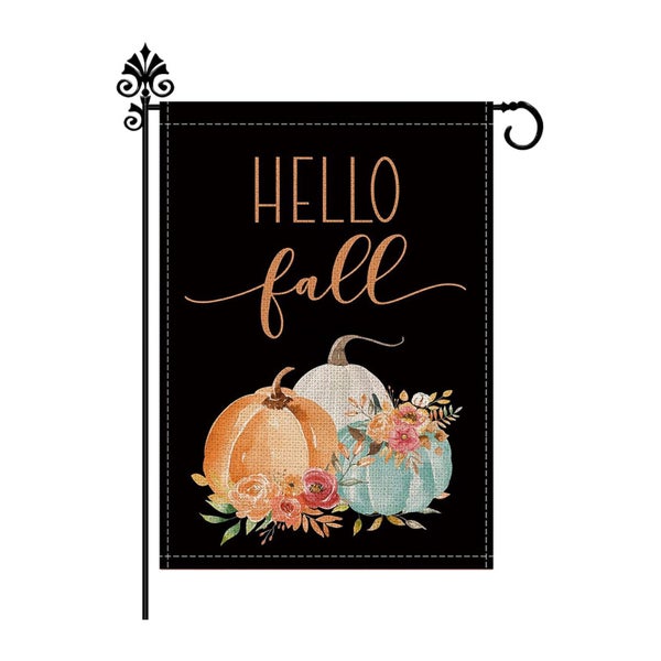 Spun Polyester Halloween Yard Flag, 30x45cm Double-Sided Outdoor Decoration Carousel 1