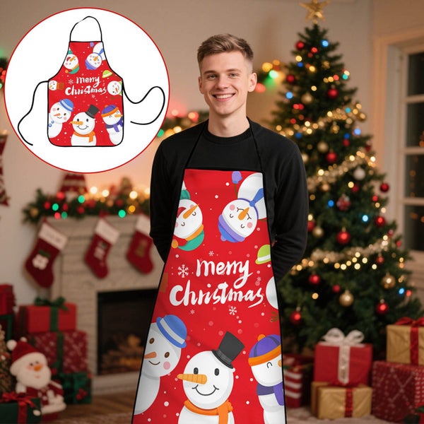 Festive Chef Apron - Christmas Cooking Apron for Women/Men, Gift for Bakers Carousel 6