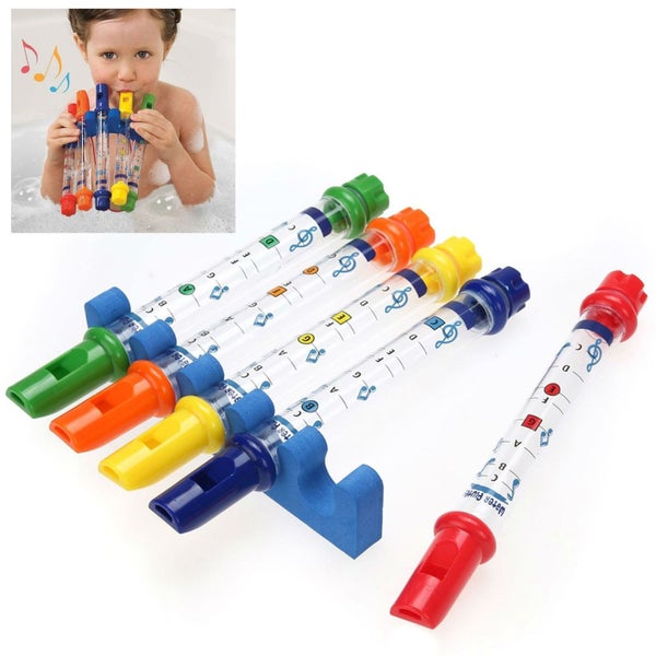 Children Water Flutes Musical Bathtime Toys Fun Bath Tub Tunes Song Sheets Carousel 1