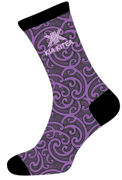 Kia Kitea Socks - Waiporoporo/Purple Carousel 1