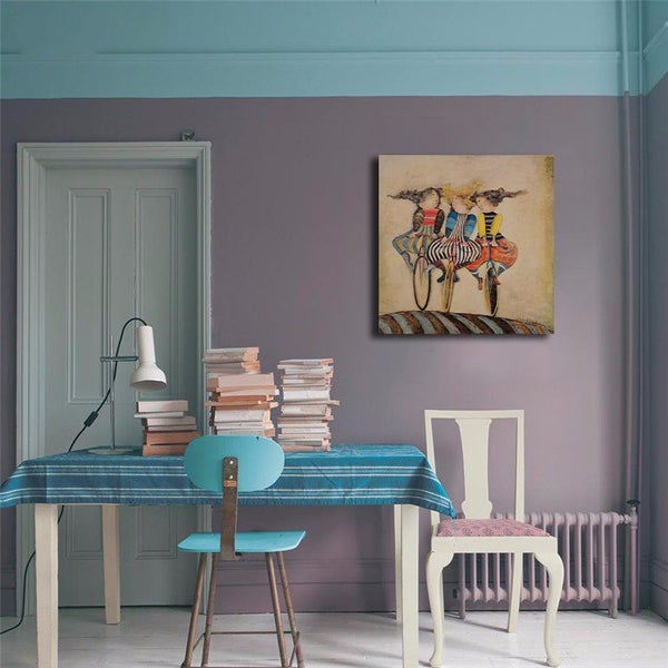 Framed $1 RESERVE 1 Panel Canvas Print - Holiday on Wheels by Graciela Boulanger64758068387329111