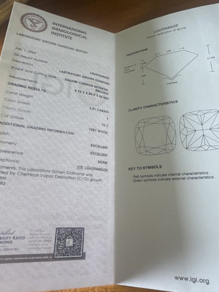 3ct Cushion Cut solitaire Carousel 1