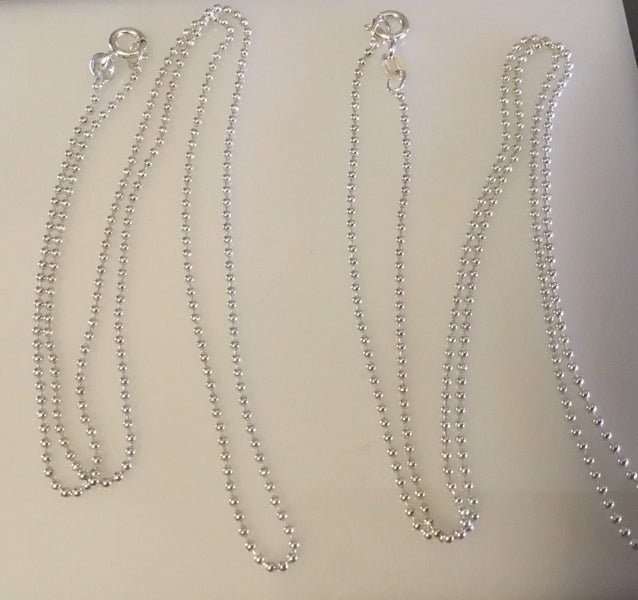 Two Sterling Silver Chains (Made In Italy) Carousel 1