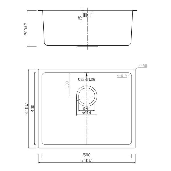 Klässich Rayon20 Sink Insert SS - 540mm Carousel 3