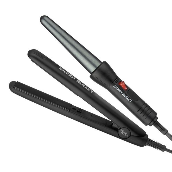 Silver Bullet Style On the Run Mini Straightener + Conical Curling iron Trave... Carousel 1