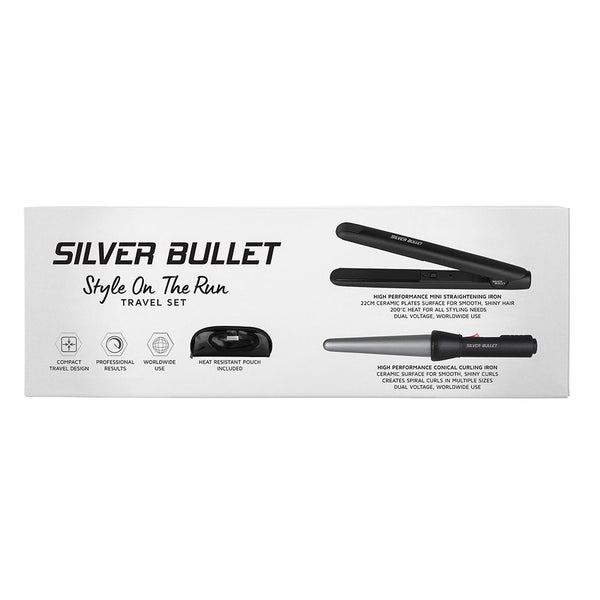 Silver Bullet Style On the Run Mini Straightener + Conical Curling iron Trave... Carousel 5
