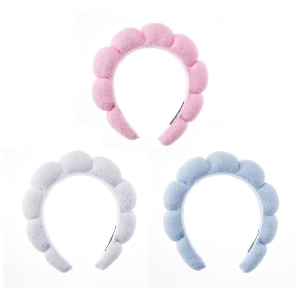 Makeup Headband for Skincare and Makeup, 3pcs Pink White Blue NZ STOCK Carousel 1