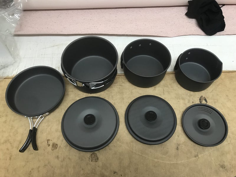 7 Piece Camp Cookware Set - Hard Anodised Carousel 2