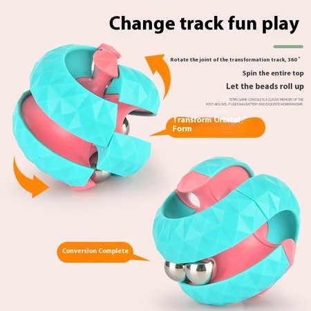 Unique Orbit Ball Toy Spinning Toy Novelty Track Pinball Finger Spinner White Carousel 5