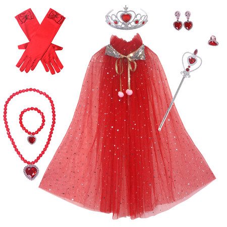 Frozen Hand Necklace Crown Set Red Carousel 1
