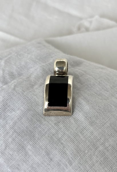 BLACK ONYX SLIDER PENDANT | Sterling Silver 0.925 Carousel 1