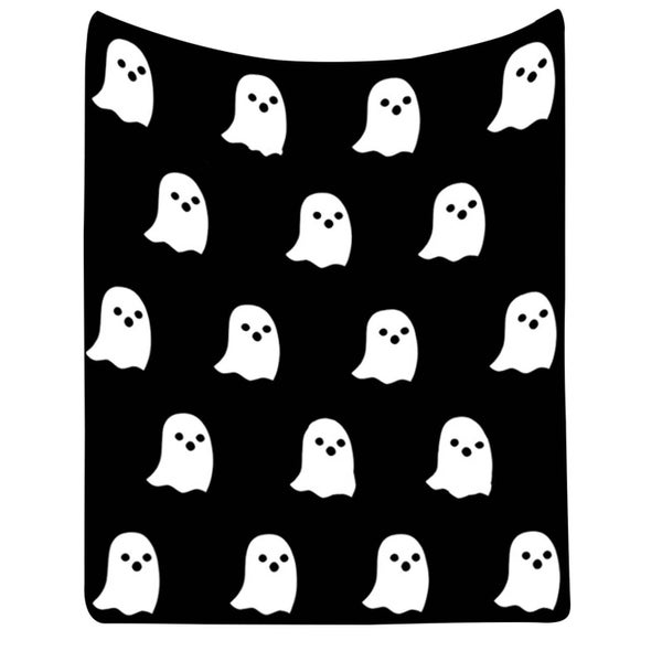 Halloween Ghost Blanket Flannel Double Sided Four Seasons Blanket Kawaii Pl Carousel 2