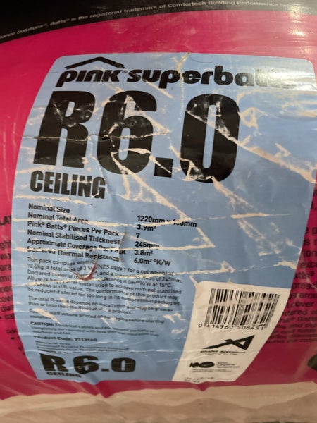 Pinkbatts ceiling batts x 2 Carousel 2