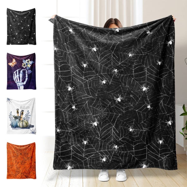 Halloween Throw Blanket Throw Size Cozy Fleece Blanket - 300GSM Ultra Soft Carousel 1