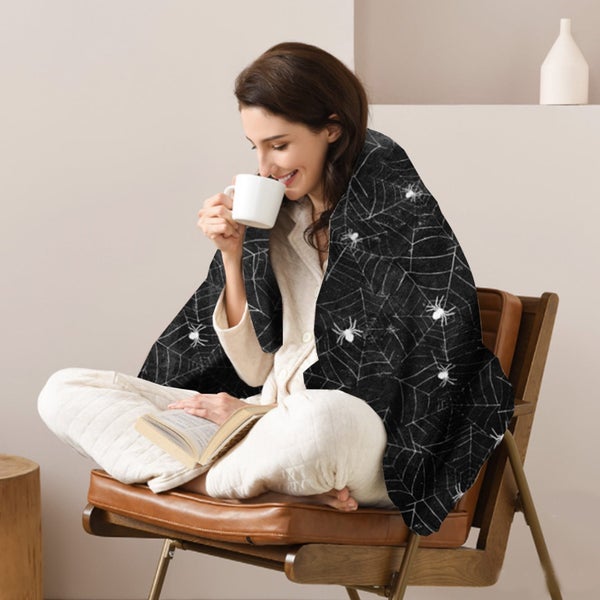 Halloween Throw Blanket Throw Size Cozy Fleece Blanket - 300GSM Ultra Soft Carousel 7