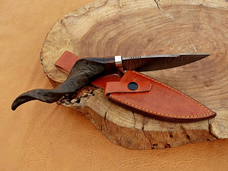 Art Collector Hand Made Damascus Steel Bowie With Stag Horn Handle RRP 450$ Carousel 2