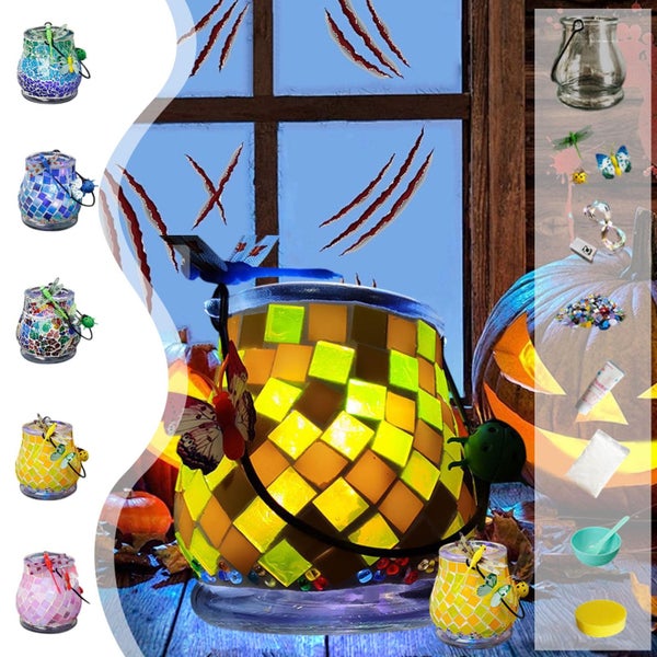 Light Up Halloween Bucket, DIY Halloween Candy Jar with LED Lights - Trick Carousel 1